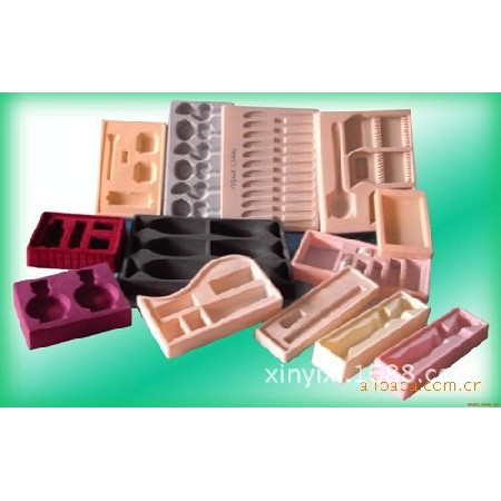 PVC塑料盒生活品电子产品化妆品有色植绒吸塑包装